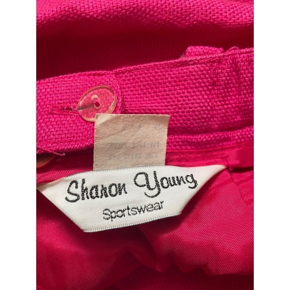 Vintage Sharon Young Sportswear long bright pink skirt 6 womens - Picture 9 of 10